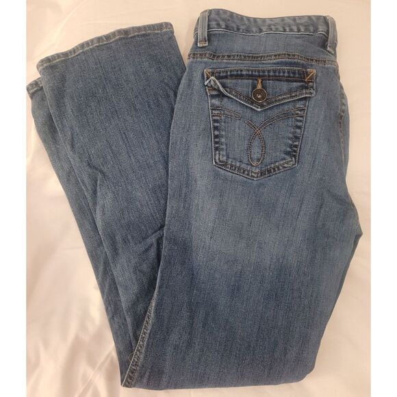 Calvin Klein Denim - Calvin Klein Womens 30/10 Lean Boot Cut Dark Wash Denim‎ Blue Jeans